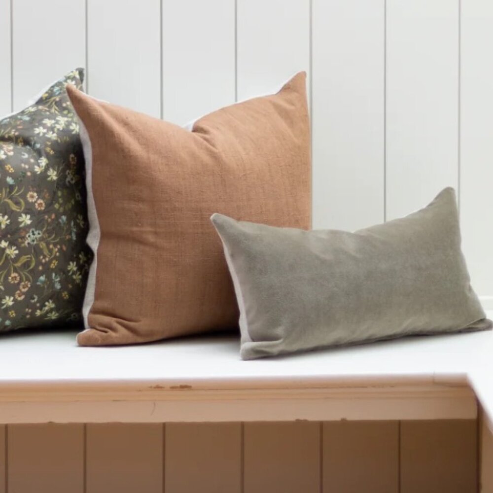Stoffer Home Moss Velvet Lumbar pillow cover